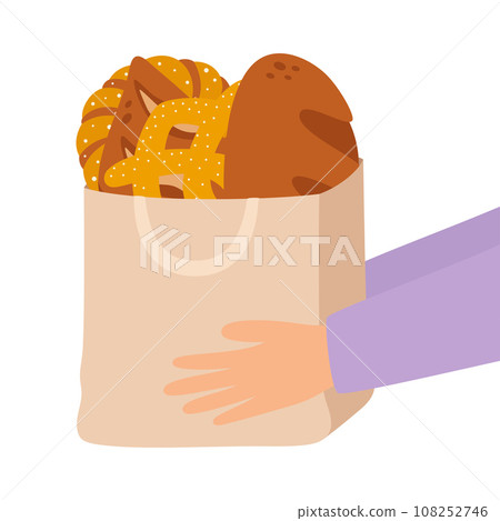 delivery service with paper bag products delivery service with paper bag products 108252746