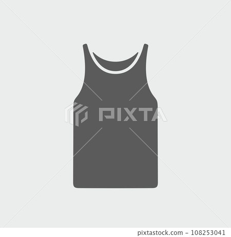 Men's tank top icon on a background. Men's tank top icon on a background. 108253041