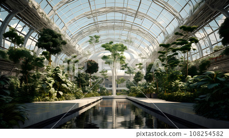 Exotic plants in greenhouse Exotic plants in greenhouse 108254582