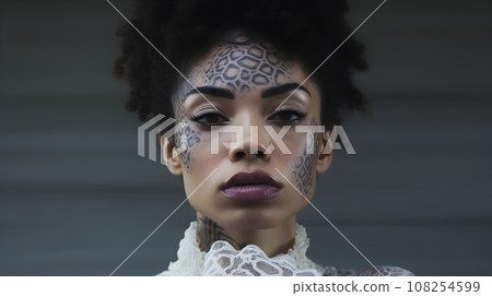 woman with vitiligo condition 108254599