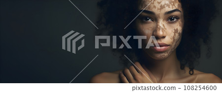 woman with vitiligo condition 108254600