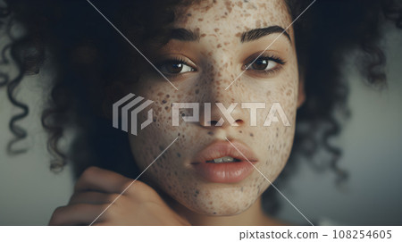 woman with vitiligo condition 108254605