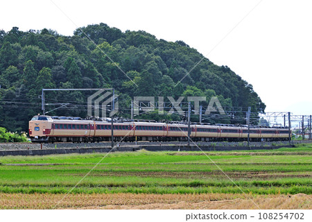 Hokuriku Main Line Awara Onsen-Hosorogi JR West 485 Series A10 formation (Kyoto) Raicho 108254702