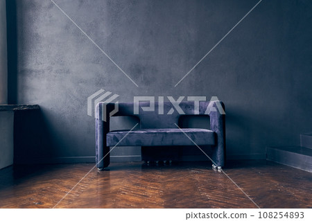 Explore the elegance of monochrome interiors. It reflects the living space in shades of black and gray, embodying timeless and refined nature. High quality photo 108254893