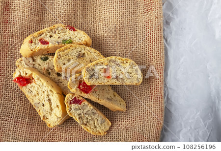 Homemade biscotti or cantuccini. Sweet gluten-free dessert. 108256196