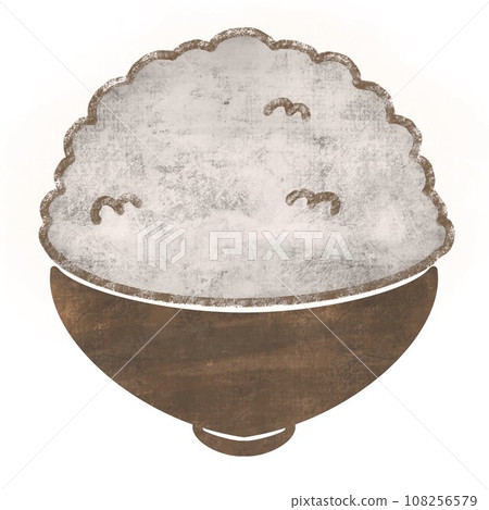 Rice with a simple design (the rice part is white) Rice with a simple design (the rice part is white) 108256579