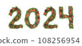 2024 number written by christmas tree 108256954