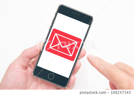 Email on smartphone screen Email on smartphone screen 108257143
