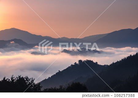 Early morning Takeda castle ruins 108257388