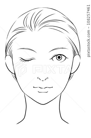 女人的臉閉著一隻眼睛,化妝課病歷 女人的臉閉著一隻眼睛,化妝課病歷 108257461