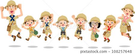 Children's expedition team and leading adults Children's expedition team and leading adults 108257648