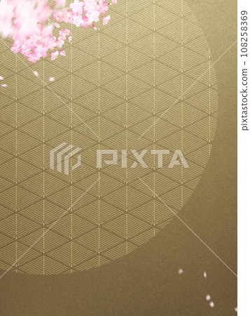 櫻花和金箔的日式背景 櫻花和金箔的日式背景 108258369