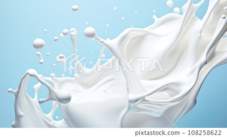 動態牛奶背景“AI生成圖像” 108258622