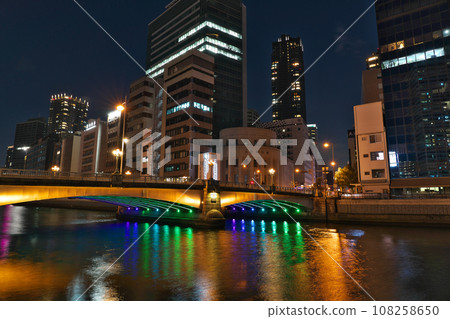[Namba Bridge night view] Nakanoshima, Kita Ward, Osaka City, Osaka Prefecture 108258650