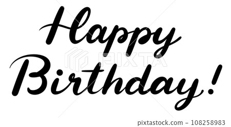 Happy Birthday! Handwriting 108258983