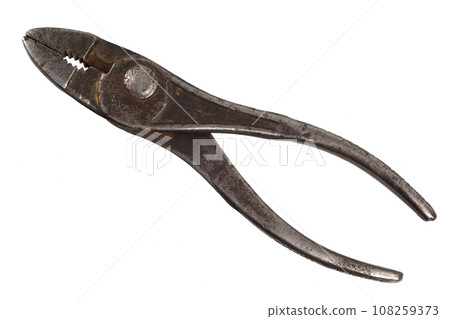 Antique vintage rusty wire pliers, or combination pliers or lineman's pliers. Antique vintage rusty wire pliers, or combination pliers or lineman's pliers. 108259373