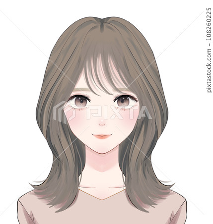 A semi-long hair woman 108260225