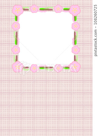 梅花設計新年賀卡相框插畫 梅花設計新年賀卡相框插畫 108260725