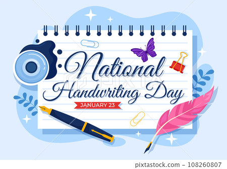 National Handwriting Day Vector Illustration on 23 January with Ink, Pen and Paper for Writing in Flat Cartoon Hand Drawn Background Design National Handwriting Day Vector Illustration on 23 January with Ink, Pen and Paper for Writing in Flat Cartoon Hand Drawn Background Design 108260807
