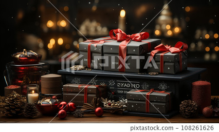 Live-action style illustration that can be used as a Christmas sale image 108261626