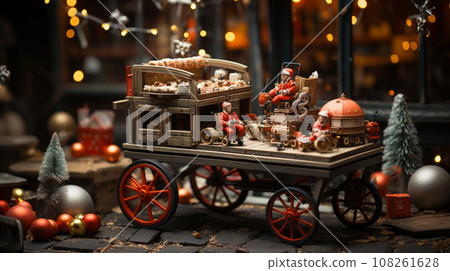 可用作聖誕節銷售圖像的真人風格插圖 108261628