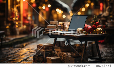 Live-action style illustration that can be used as a Christmas sale image 108261631