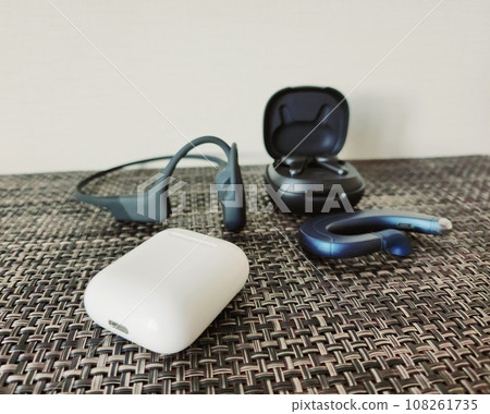 various types of earphones various types of earphones 108261735