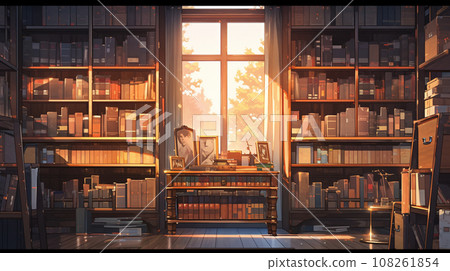 Bookshelf full of books 108261854