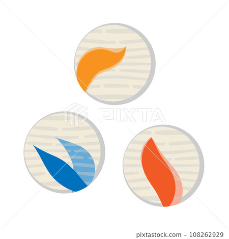 Illustration material of old Japanese toy Ohajiki 108262929