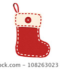Felt style Christmas decoration (red socks) 108263023