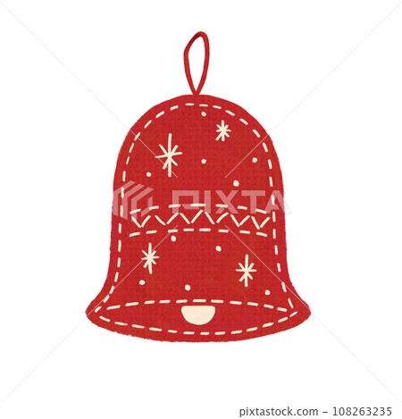 毛氈風格聖誕裝飾（紅鈴） 108263235