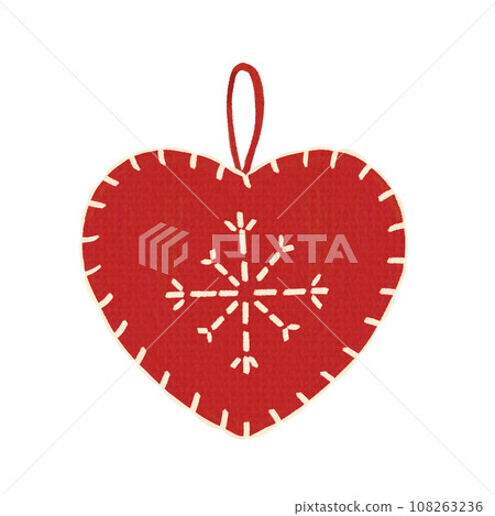 毛氈風格聖誕裝飾(紅心) 毛氈風格聖誕裝飾(紅心) 108263236