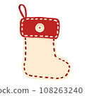 Felt style Christmas decoration (white socks) 108263240