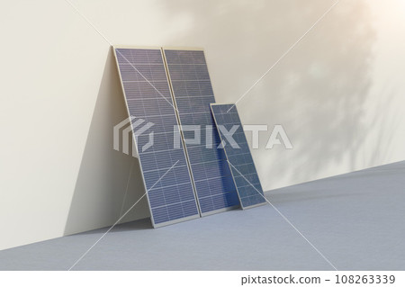 Solar panel lean on wall Solar panel lean on wall 108263339