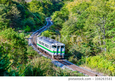 Kiha 40 running at 146km post on Sekihoku Main Line 108263581