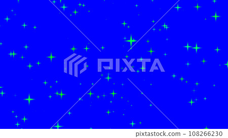 Sparkling green star background material 108266230