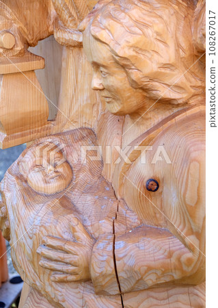 Nativity scene, creche or crib, is a depiction of the birth of Jesus in St. Wolfgang on Wolfgangsee in Austria 108267017