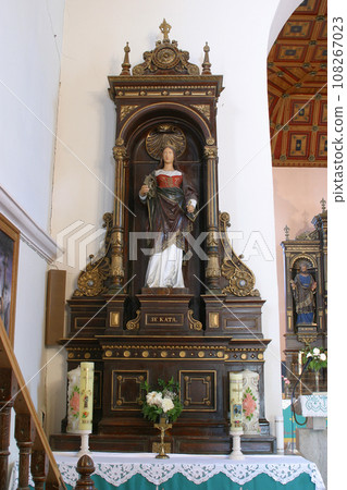 Saint Catherine of Alexandria altar in Parish Church of Our Lady of Snow in Dubranec, Croatia 108267023