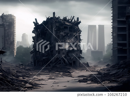 Desolate city image (AI generated image) 108267210
