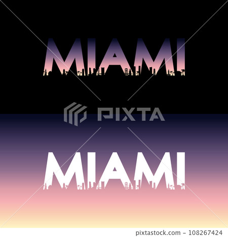 Miami city label. 108267424