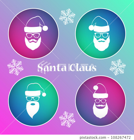 Santa Claus icon set. Santa Claus icon set. 108267472