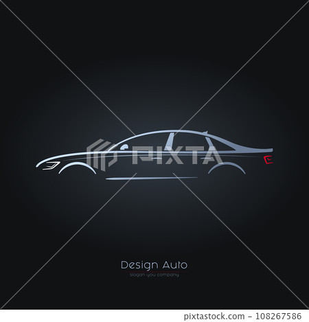Illustration of abstract car. 108267586