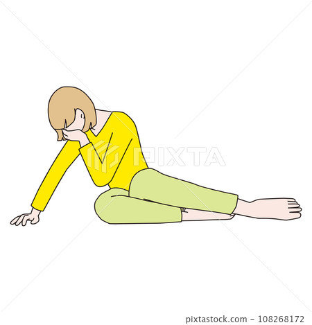 赤腳女子雙手摀臉摔倒 108268172