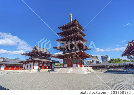 The central temple of Shitennoji, Osaka (Five-storied pagoda, Kondo, Auditorium) 108268183