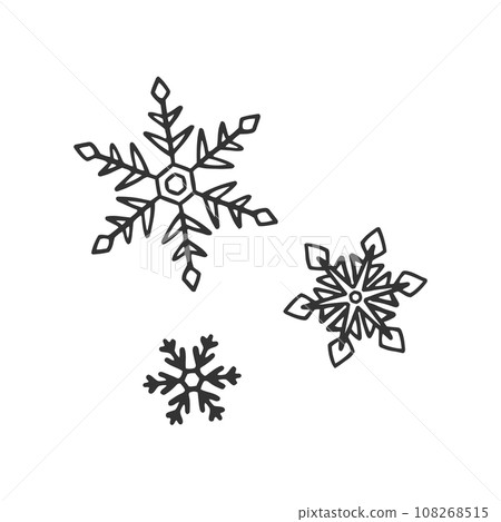 hand drawn snowflake illustration material 108268515