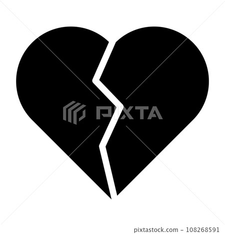 Broken heart icon Broken heart icon 108268591