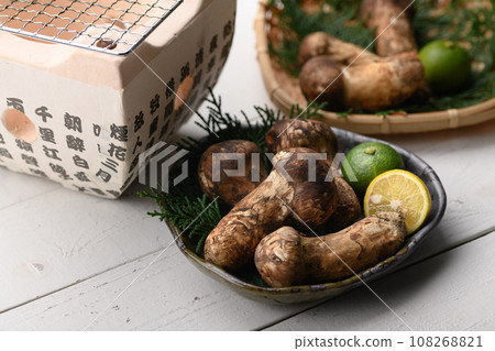 Autumn taste Matsutake, a high-quality ingredient Mushroom Japanese style image Matsutake 108268821