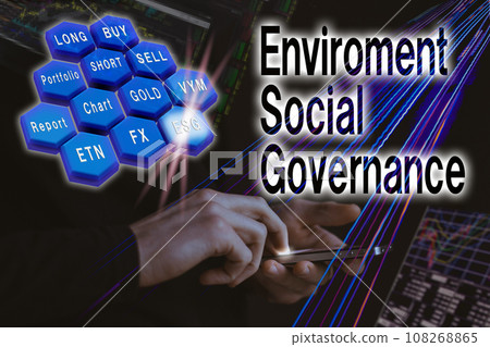 Image of stock trading on smartphone ESG 108268865