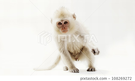 Japanese macaque on white background Japanese macaque on white background 108269272