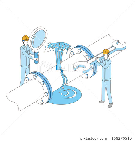 Image of water pipe repair work 108270519